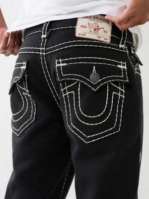 Baggy Jeans True Religion Bobby Fleece Super T Hombre Negras | Colombia-RJZPNVG49