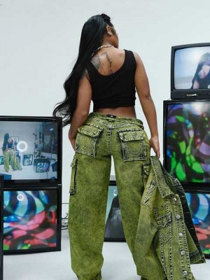 Baggy Jeans True Religion Jessie Super Big T Mujer Verde | Colombia-PDTWONI69