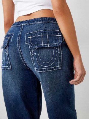 Baggy Jeans True Religion Relaxed Baggy Cargo Mujer Blancas | Colombia-HZKGOWM89