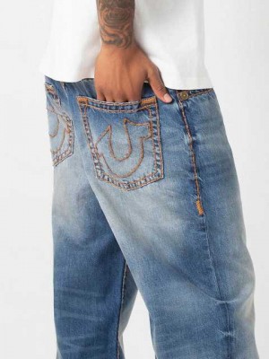 Baggy Jeans True Religion Sebastien Ami X True Religion Sami Super T Hombre Azules | Colombia-SUZOJNK02
