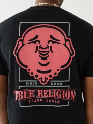 Camiseta True Religion Big Buddha Crew Neck Hombre Negras | Colombia-GRBJWVY49
