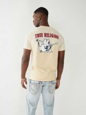 Camiseta True Religion Buddha Logo Hombre Beige Amarillo | Colombia-FITPWYL41