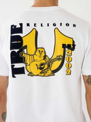 Camiseta True Religion Buddha Logo Hombre Blancas | Colombia-ADPHYOU67