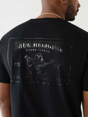 Camiseta True Religion Buddha Logo Hombre Negras | Colombia-MFNBUZC92