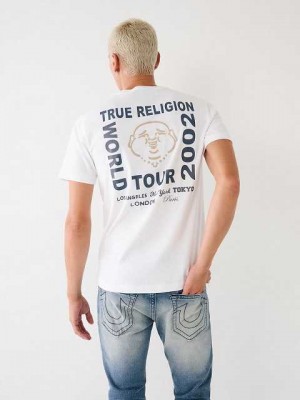 Camiseta True Religion Buddha Logo Hombre Blancas | Colombia-ZOLNRYX43