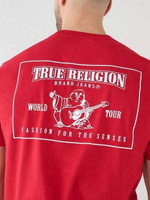 Camiseta True Religion Buddha Logo Hombre Rojas | Colombia-CIQFYOH16