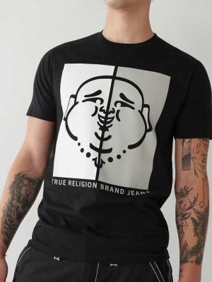 Camiseta True Religion Buddha Logo Hombre Negras | Colombia-GUCYSJX92