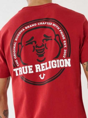 Camiseta True Religion Buddha Logo Hombre Rojas | Colombia-LMVJBGQ04