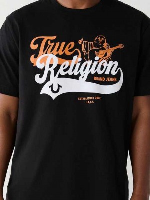 Camiseta True Religion Buddha Relaxed Hombre Negras | Colombia-HAXQFLC04