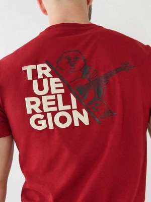 Camiseta True Religion True Buddha Hombre Rojas | Colombia-VTGSQZL14