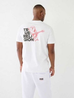 Camiseta True Religion True Buddha Hombre Blancas | Colombia-JIGZQPF62
