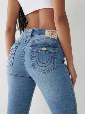 Jeans Skinny True Religion Halle High Rise Super Mujer Azules Claro | Colombia-QVRJTEZ19