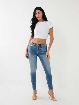 Jeans Skinny True Religion Halle Mujer Azules Claro | Colombia-IXHZDJK71