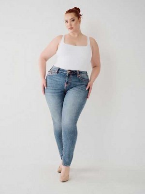 Jeans Skinny True Religion Halle Super T Super Mujer Azules | Colombia-ZIXARTB72