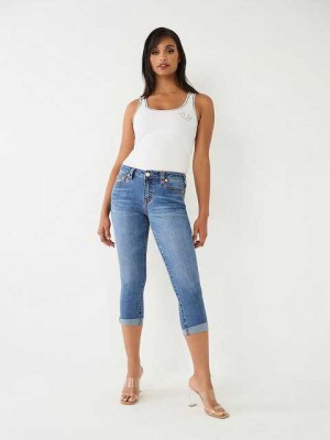 Jeans Skinny True Religion Jennie Big T Curvy Crop Mujer Azules | Colombia-BUHJPIN07