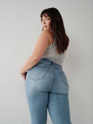 Jeans Skinny True Religion Jennie Curvy Ankle Mujer Azules Claro | Colombia-YCWQEZL51