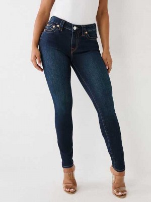 Jeans Skinny True Religion Jennie Mid Rise Curvy Mujer Azules Oscuro | Colombia-GSHYWLD41
