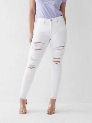 Jeans Skinny True Religion Jennie Mid Rise Curvy Mujer Blancas | Colombia-GXKJYWZ69