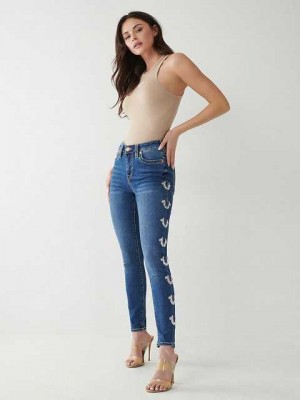 Jeans Skinny True Religion Jennie Mid Rise Curvy Mujer Azules | Colombia-QIXZMBE61