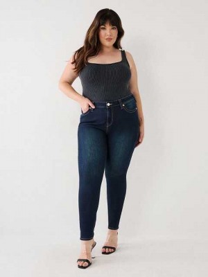 Jeans Skinny True Religion Plus Jennie High Rise Curvy Mujer Azules Oscuro | Colombia-EBCHORQ35