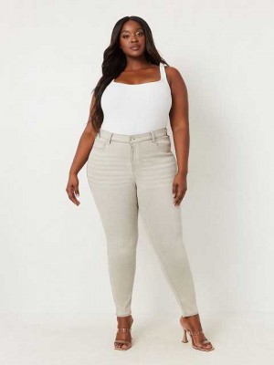 Jeans Skinny True Religion Plus Jennie Mid Rise Mujer Gris | Colombia-ETWVRPO80