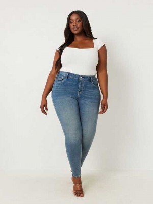 Jeans Skinny True Religion Plus Jennie Mid Rise Mujer Azules | Colombia-AGOHCIJ51