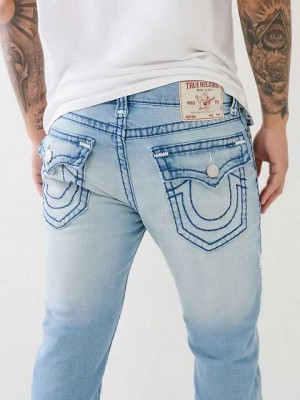 Jeans Skinny True Religion Rocco Super T Flap 32" Hombre Azules Claro | Colombia-OXPCVZS06