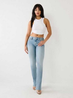 Jeans Straight True Religion Billie Mujer Azules | Colombia-MCBHUNR86