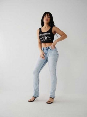 Jeans Straight True Religion Billie Mujer Azules Claro | Colombia-WULHBER62