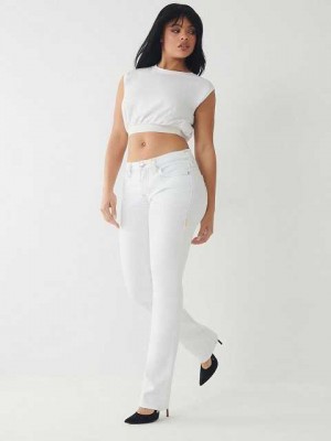 Jeans Straight True Religion Billie Mujer Blancas | Colombia-ACUHRNF48
