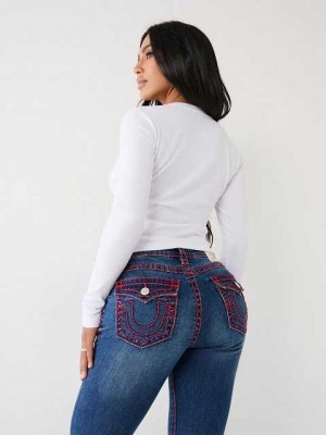 Jeans Straight True Religion Billie Mujer Azules | Colombia-HQSYRXM15