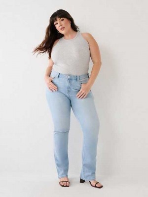 Jeans Straight True Religion Plus Billie Mujer Azules Claro | Colombia-PSLRKJE05