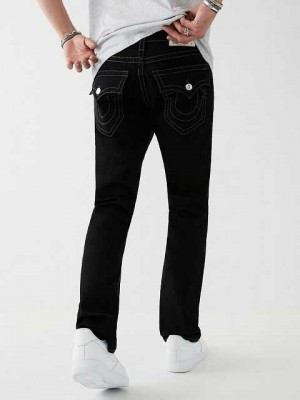 Jeans Straight True Religion Ricky Hombre Negras | Colombia-OXIALGY58