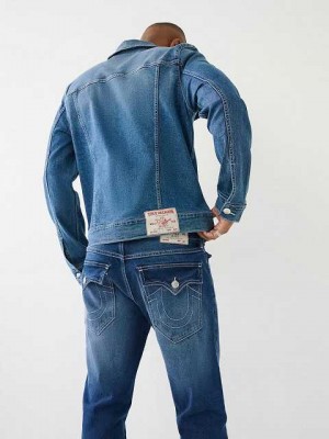 Jeans Straight True Religion Ricky Hombre Azules Oscuro | Colombia-RVTFSEZ28