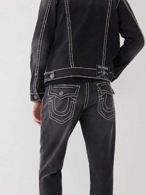 Jeans Straight True Religion Ricky Hombre Gris Oscuro Azules | Colombia-ZYBSLOF72