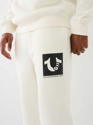 Pantalon Jogger True Religion Studded Logo Hombre Blancas | Colombia-TCEMQWB38