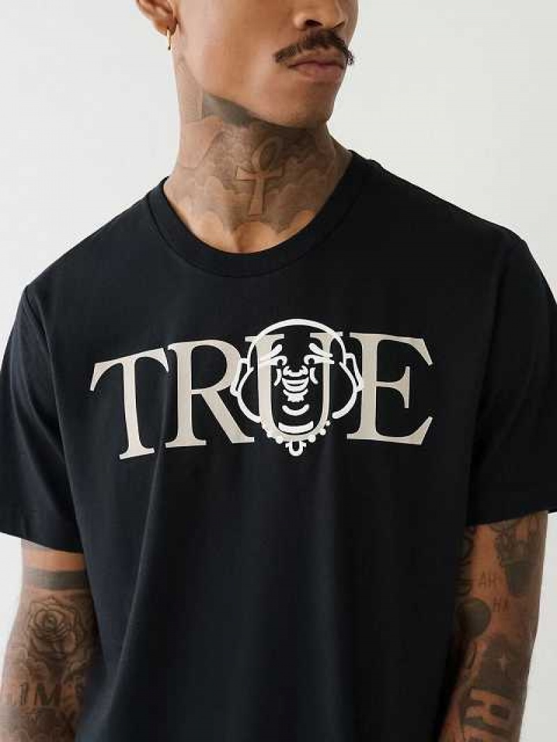 Camiseta True Religion True Buddha Logo Hombre Negras | Colombia-VIFERPW27