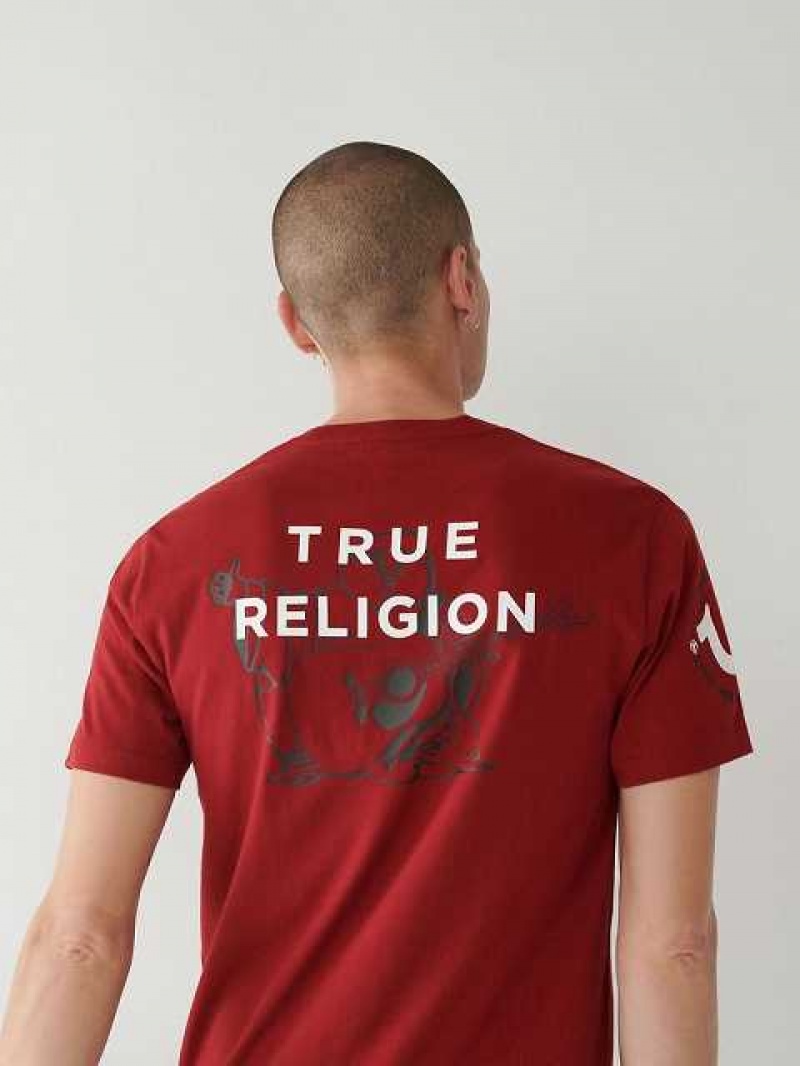Camiseta True Religion True Logo Hombre Rojas | Colombia-XAEZSPK39