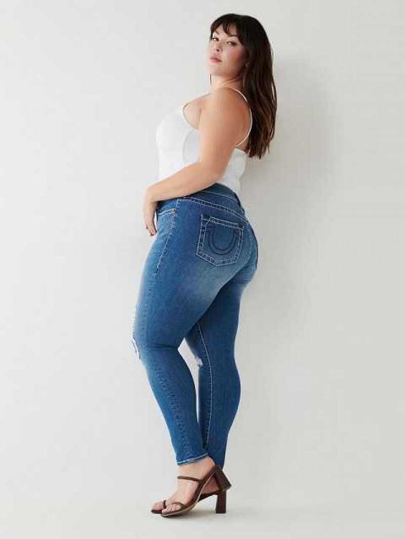 Jeans Skinny True Religion Halle Big T Super Mujer Azules | Colombia-LMWGHPF71