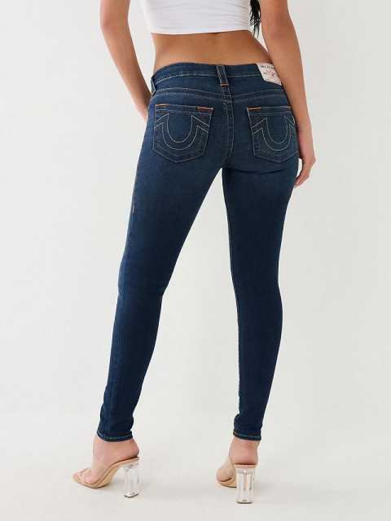 Jeans Skinny True Religion Halle Mid Rise Super Mujer Azules Oscuro | Colombia-AQWKVNI94