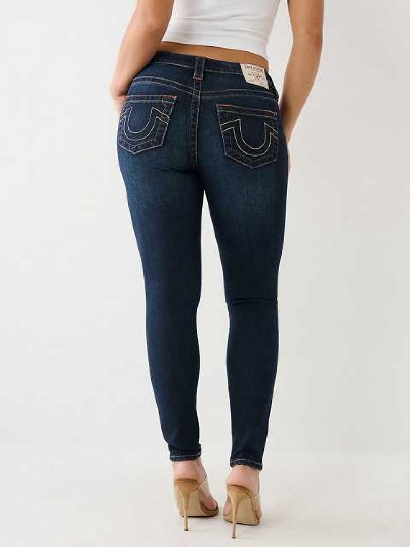 Jeans Skinny True Religion Halle Mid Rise Super Mujer Azules Oscuro | Colombia-ANPWLQS97