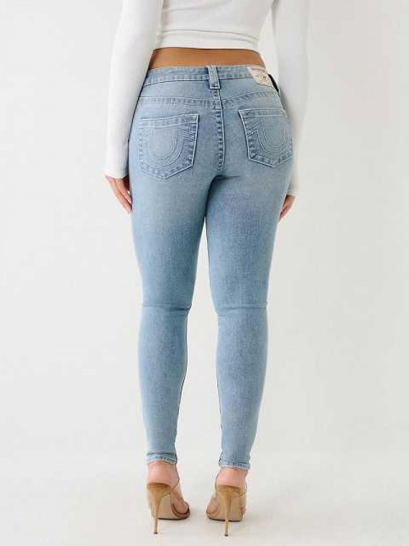 Jeans Skinny True Religion Halle Mid Rise Super Mujer Azules | Colombia-GRPEAZN18