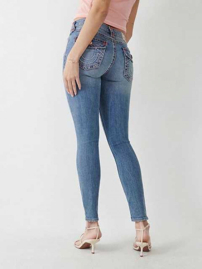 Jeans Skinny True Religion Halle Super T Super Mujer Azules | Colombia-ZIXARTB72