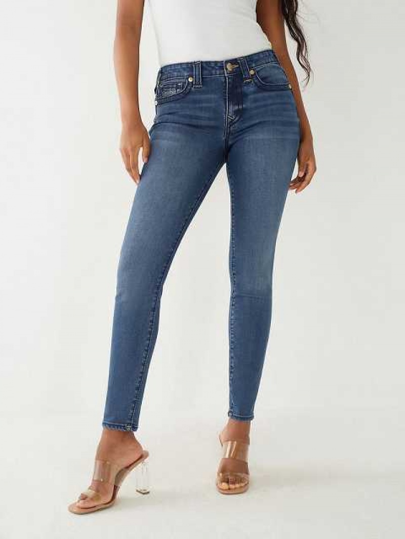 Jeans Skinny True Religion Jennie Big T Curvy Mujer Azules | Colombia-DTVCBOU23