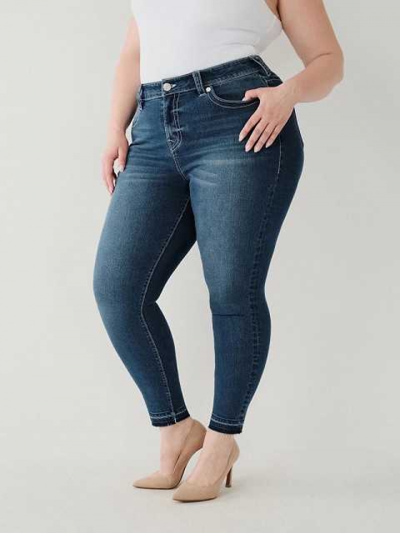 Jeans Skinny True Religion Jennie Curvy Ankle Mujer Azules Oscuro | Colombia-ARBTOIP47
