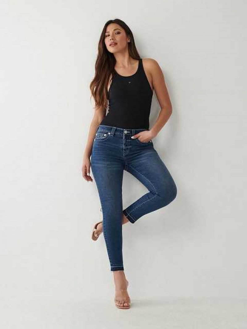 Jeans Skinny True Religion Jennie Curvy Ankle Mujer Azules Oscuro | Colombia-ARBTOIP47