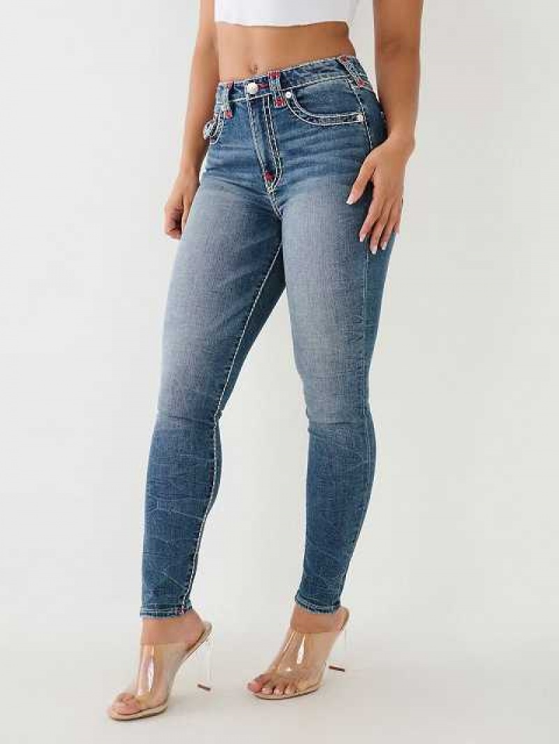 Jeans Skinny True Religion Jennie Hr Super T Mujer Azules | Colombia-RKUWMFO17