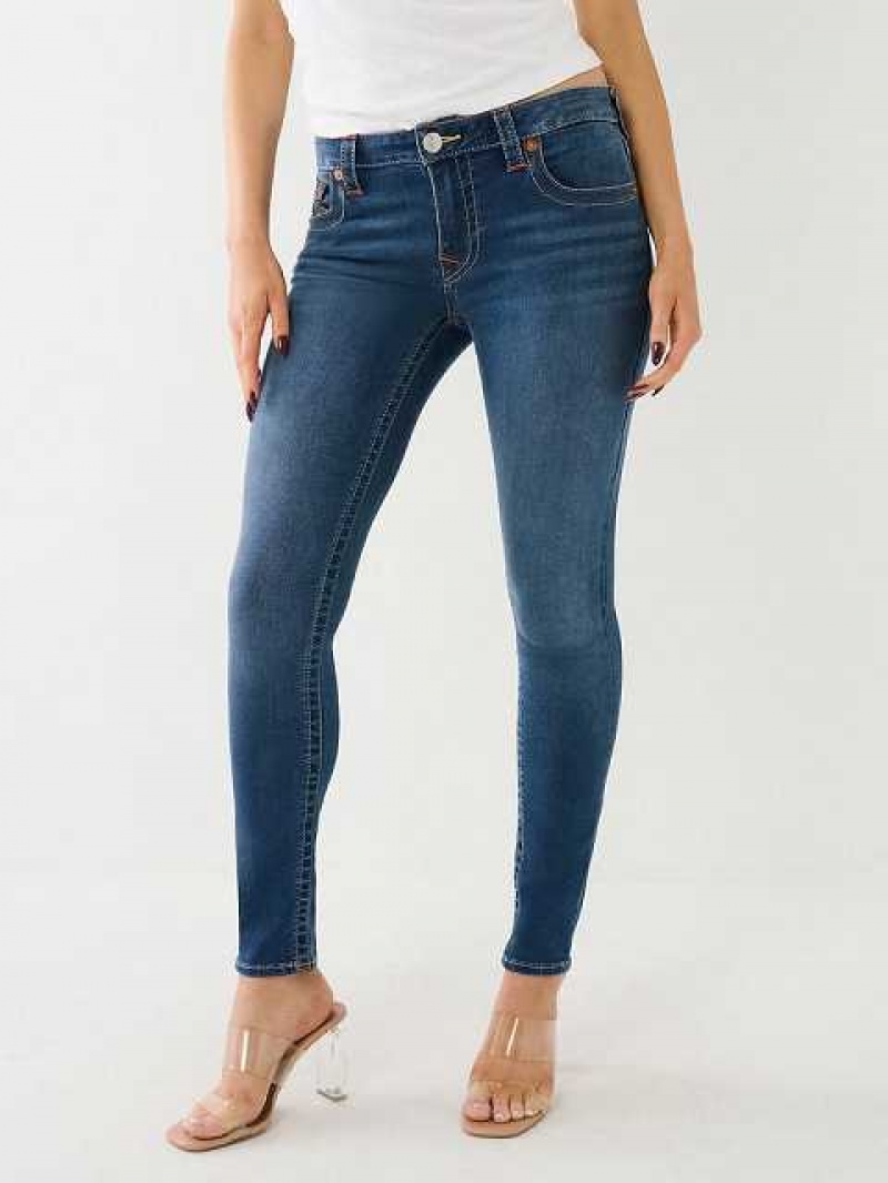Jeans Skinny True Religion Jennie Mid Rise Curvy Mujer Azul Marino | Colombia-RDYPXMT84