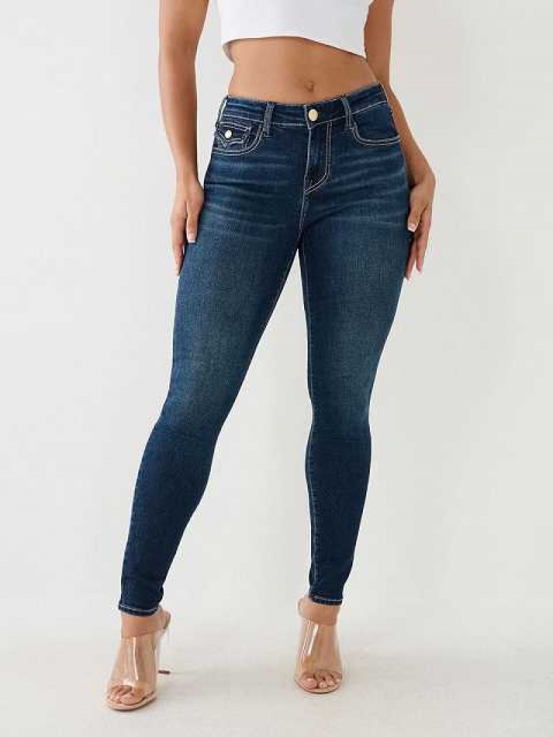 Jeans Skinny True Religion Jennie Mid Rise Single Needle Mujer Azul Marino | Colombia-CXMLVDR12