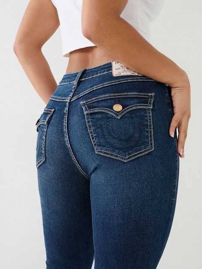Jeans Skinny True Religion Jennie Mid Rise Single Needle Mujer Azul Marino | Colombia-CXMLVDR12